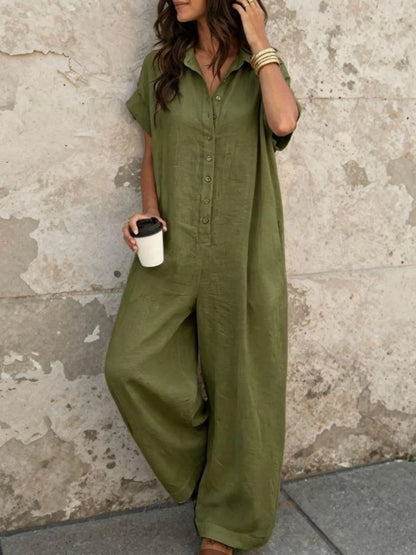 Positano Relaxed Jumpsuit | Wide-Leg Summer One-Piece