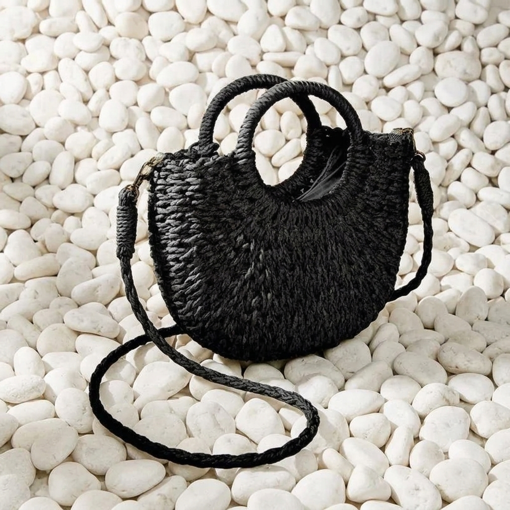 Amalfi Woven Crossbody | Handwoven Summer Bag | Lvielle