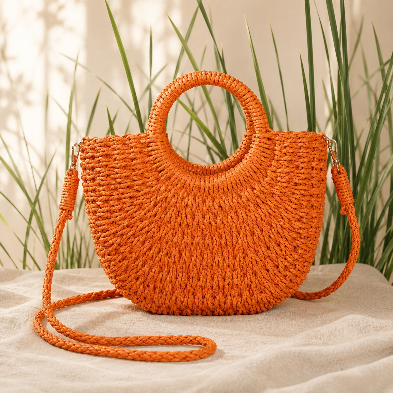 Amalfi Woven Crossbody | Handwoven Summer Bag | Lvielle