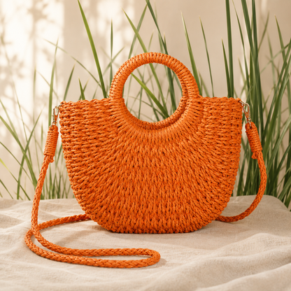 Amalfi Woven Crossbody | Handwoven Summer Bag | Lvielle