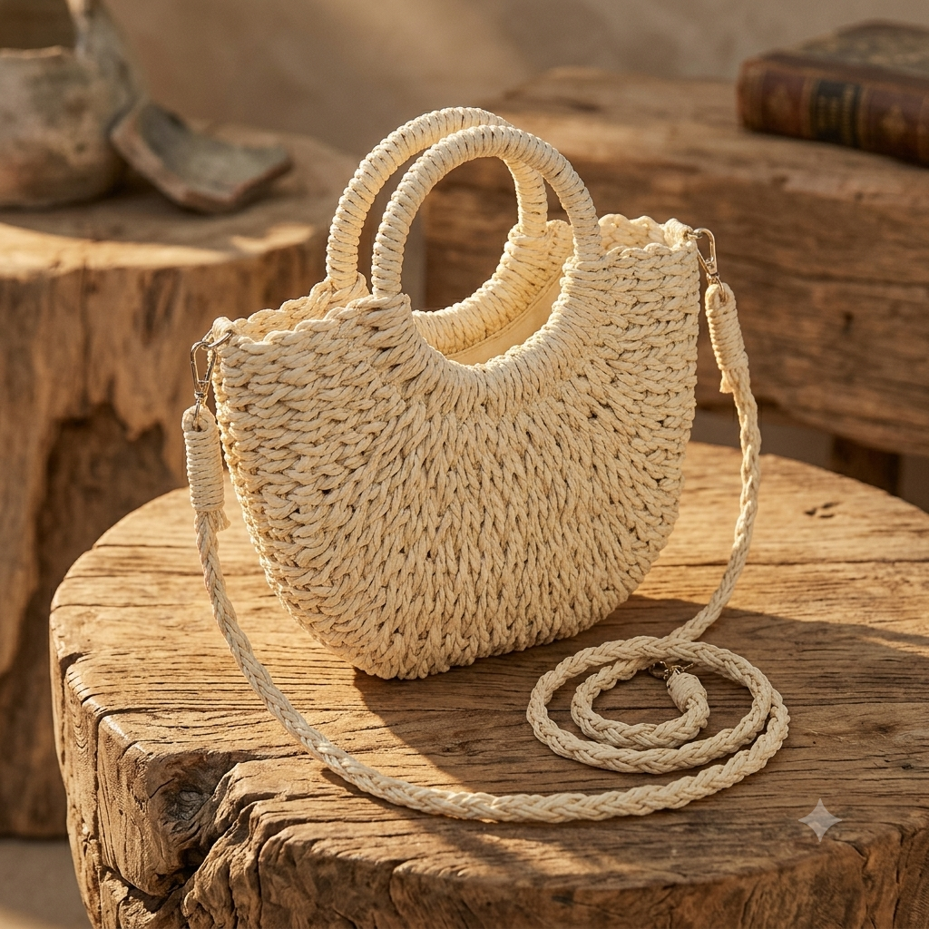 Amalfi Woven Crossbody | Handwoven Summer Bag | Lvielle
