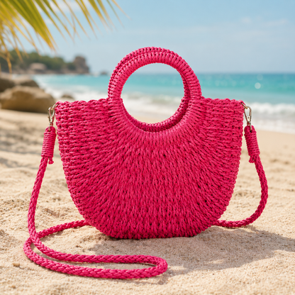 Amalfi Woven Crossbody | Handwoven Summer Bag | Lvielle