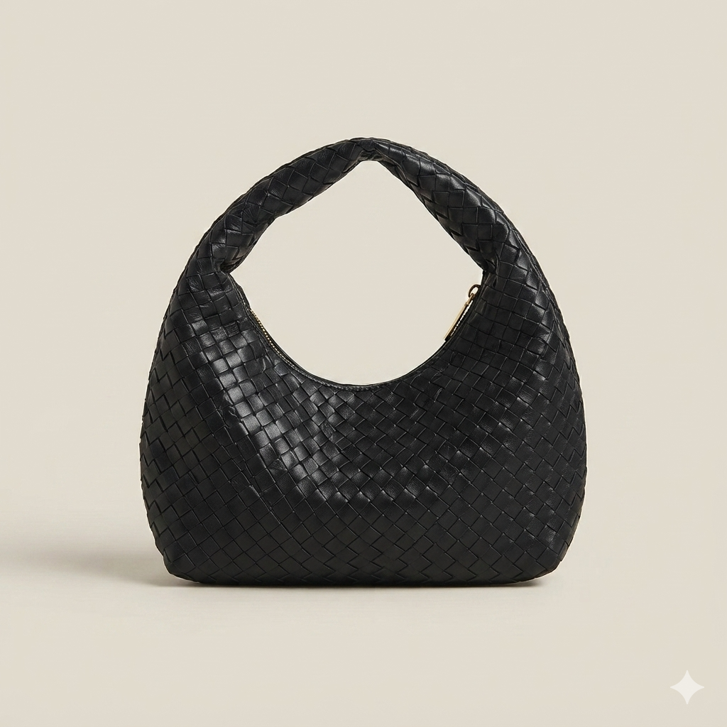 Siena Woven Hobo | Soft Vegan Leather Shoulder Bag | Lvielle