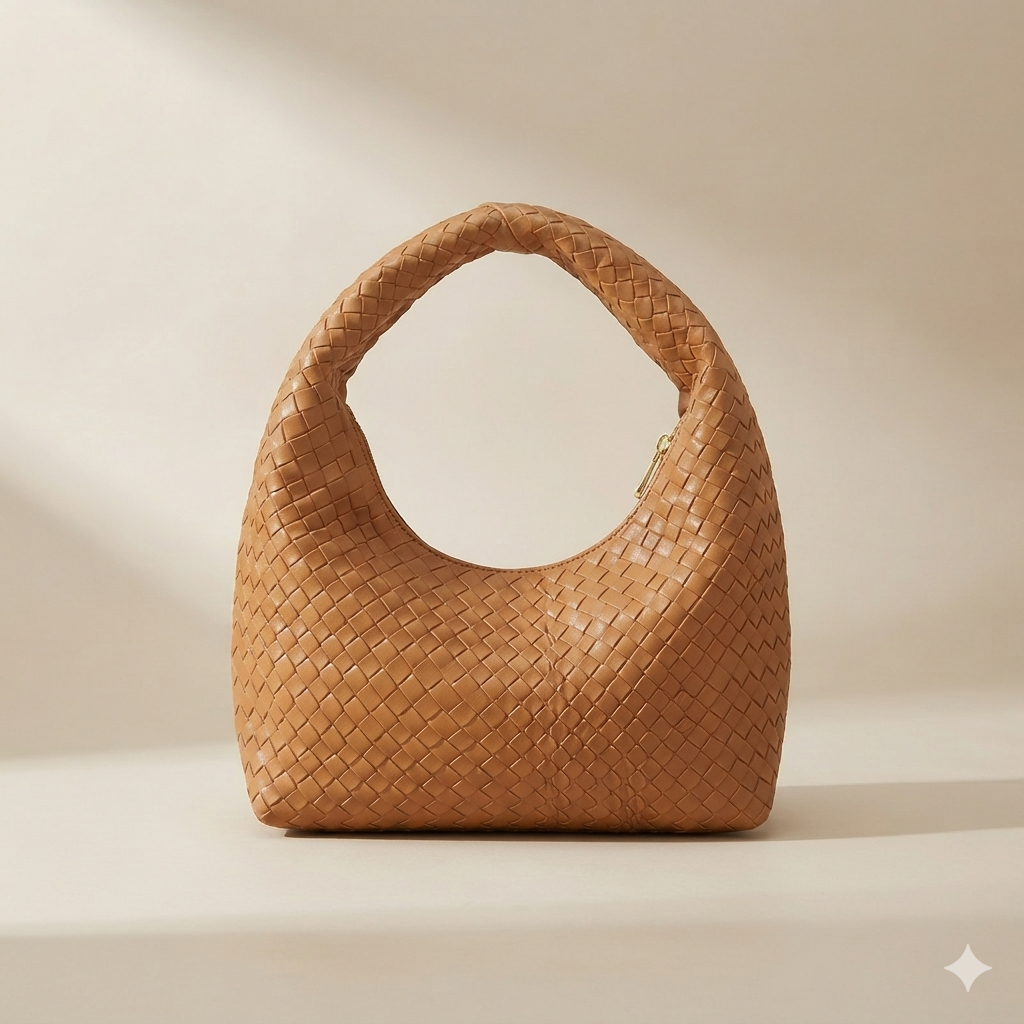 Siena Woven Hobo | Soft Vegan Leather Shoulder Bag | Lvielle