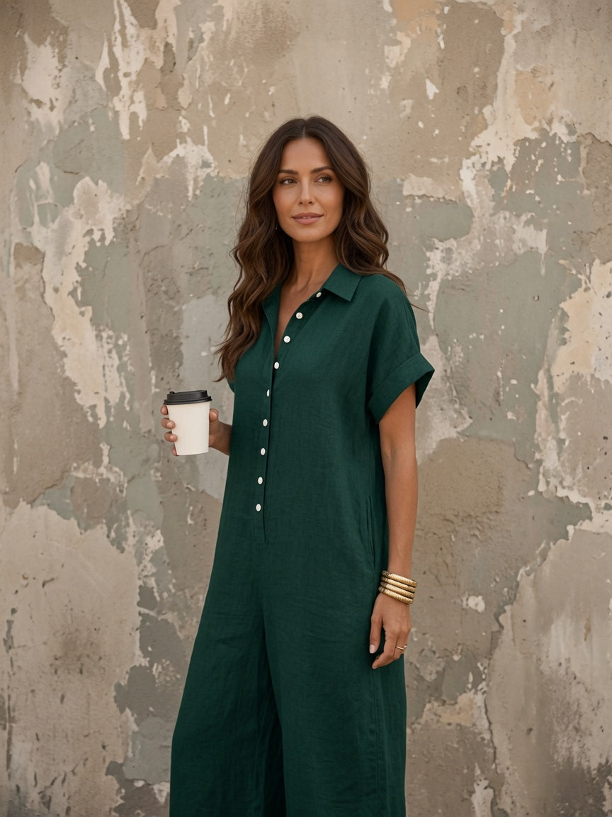 Positano Relaxed Jumpsuit | Wide-Leg Summer One-Piece