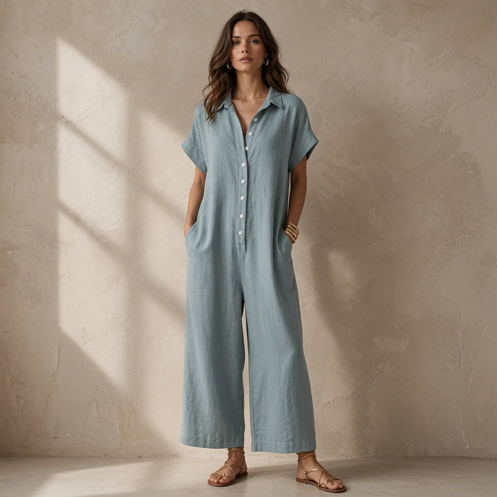 Positano Relaxed Jumpsuit | Wide-Leg Summer One-Piece