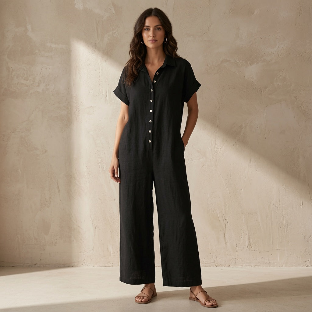 Positano Relaxed Jumpsuit | Wide-Leg Summer One-Piece