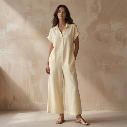 Positano Relaxed Jumpsuit | Wide-Leg Summer One-Piece