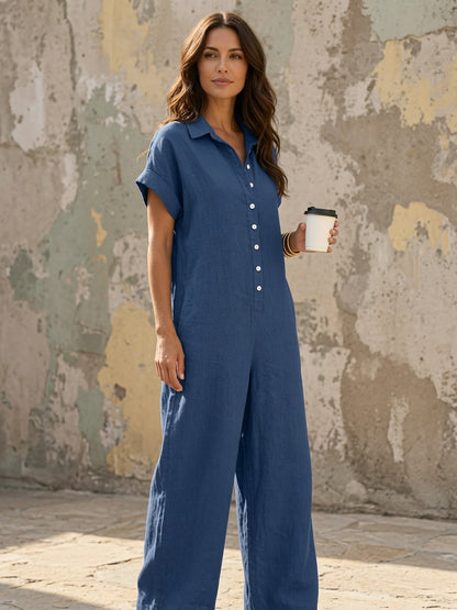 Positano Relaxed Jumpsuit | Wide-Leg Summer One-Piece