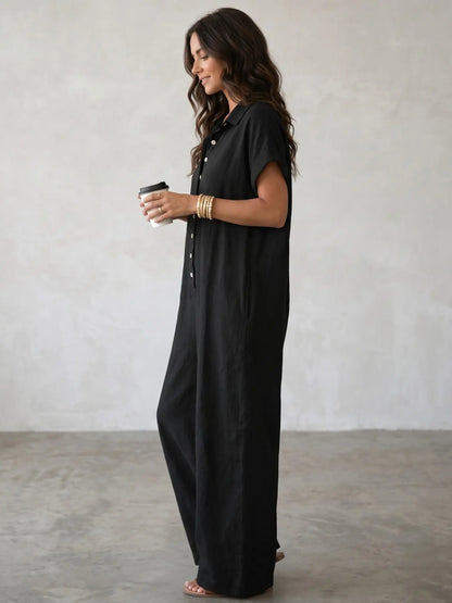 Positano Relaxed Jumpsuit | Wide-Leg Summer One-Piece