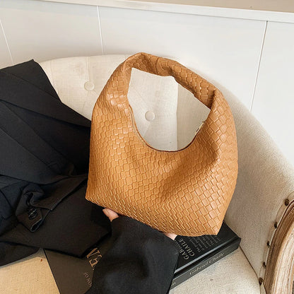 Siena Woven Hobo | Soft Vegan Leather Shoulder Bag | Lvielle