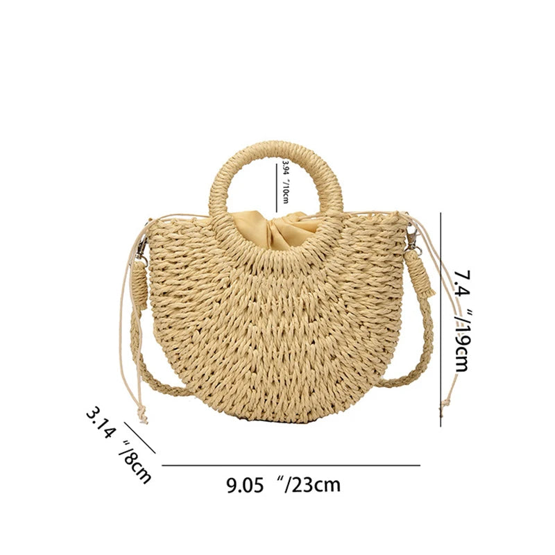 Amalfi Woven Crossbody | Handwoven Summer Bag | Lvielle