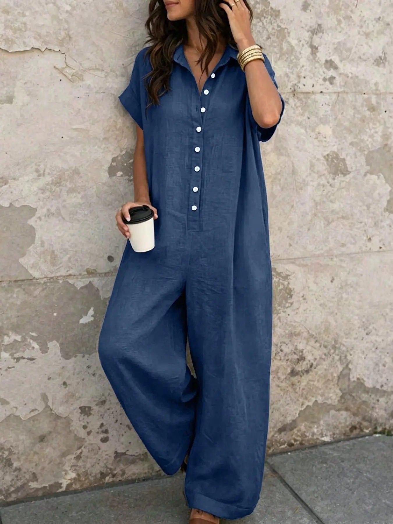 Positano Relaxed Jumpsuit | Wide-Leg Summer One-Piece