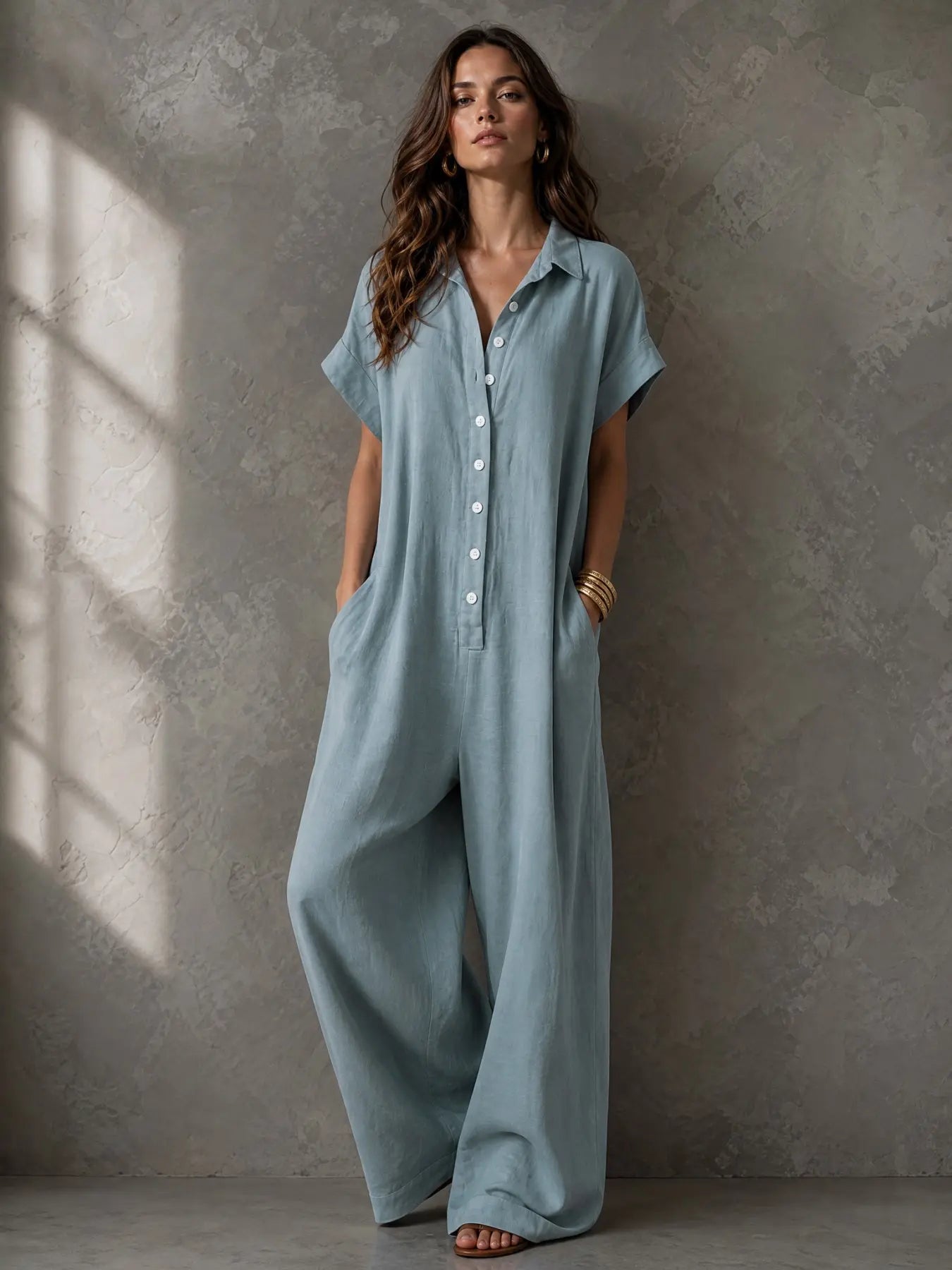 Positano Relaxed Jumpsuit | Wide-Leg Summer One-Piece