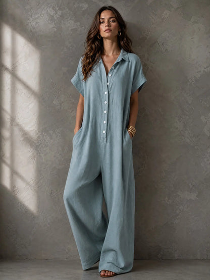 Positano Relaxed Jumpsuit | Wide-Leg Summer One-Piece