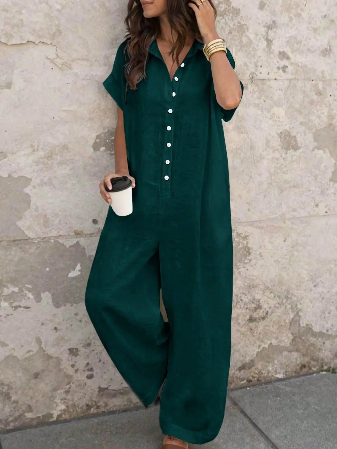 Positano Relaxed Jumpsuit | Wide-Leg Summer One-Piece